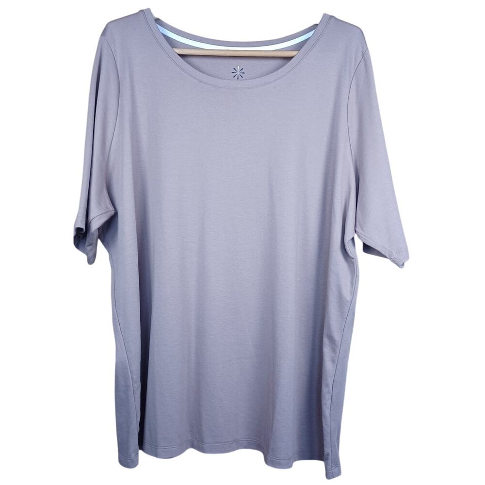 Isaac Mizrahi Live! Essentials Pima Cotton Blend Scoop Neck T-Shirt Size 3X Soft
